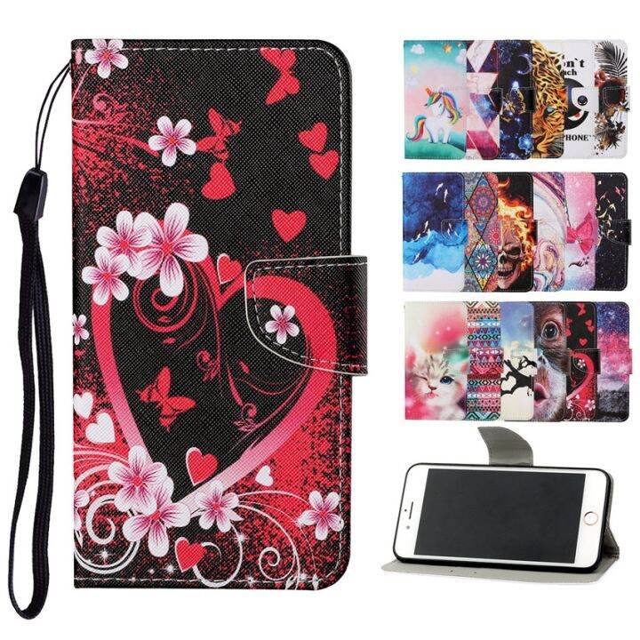 flip-wallet-leather-case-for-xiaomi-redmi-note-10-10s-9-8-pro-9s-9a-9c-9t-8t-8a-card-holder-stand-book-cover-painted-funda