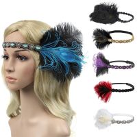 【hot】♠✺♛  top selling 2022 1920s Headpiece Feather Flapper Headband Headdress Support Wholesale and Dropshipping