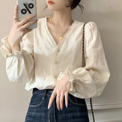 Sweet Women tops New Spring Autumn Korean fashion Hollow out Crochet blouse Casual Long Sleeve Shirt blusa feminina
