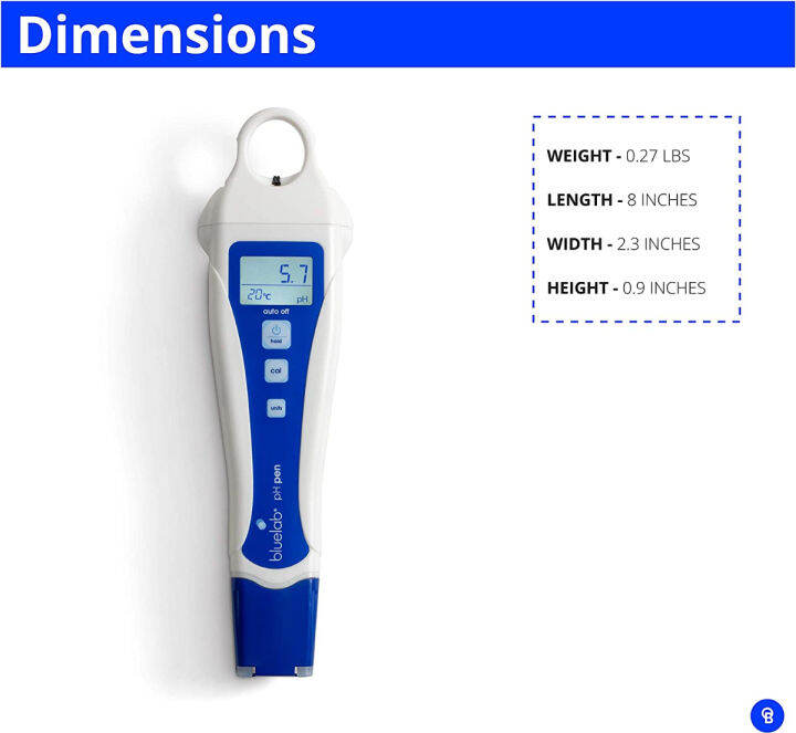 bluelab-penph-ph-pen-digital-meter-for-water-with-easy-two-point-calibration-and-double-junction-probe-test-kit-for-hydroponic-system-and-indoor-plant-grow-white