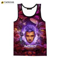 2023 Hip Hop Rapper Chris Brown 3D Print Tank Tops Harajuku Vest Sleeveless Shirts Men Women Streetwear Quick-drying T-shirt