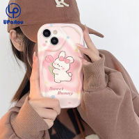 เคส Upaitou สำหรับ iPhone 15 14 13 12 11 Pro Max X XR Xs Max 8 7 6S Plus SE 2020การ์ตูนกระต่ายหยก Gui เคสโทรศัพท์คลื่นซิลิโคน TPU แบบนิ่มฝาครอบป้องกัน