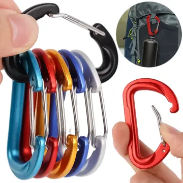 12Pcs Outdoor Camping Multi Tool Mountaineering Buckle Steel Small Carabiner  Clips Fishing Climbing Accessory 