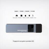 ♕△ Fingerprint Encryption Portable SSD 128/256/512GBWrite Protection Function Solid State USB Flash Drive TPYEC3.2 Pen Drive USB3.2