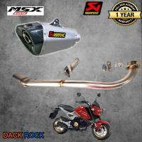 ท่อmsx125ทุกรุ่น ท่อhonda ท่อakrapovic shortyเทา ปากเคฟล่า msx125 ท่อแต่ง msx125 ทุกโฉม เสียง แน่น นุ่ม ทุ้ม ไม่แต่งในรอบสูง ระบายความร้อนได้ดี อัตราเร่