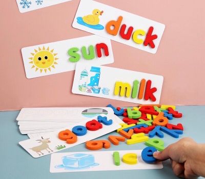 เกมต่อคำศัพท์ภาษาอังกฤษ ของเล่นไม้ Spelling Game