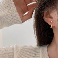 Vintage Two Ways To Wear Water Drop Metal Gold Earrings For Women 2022 New Trendy Simple Korean boucle oreille femme Jewelry