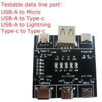 UD11A03 USB เอนกประสงค์ DC 5V 10-20MA อุปกรณ์ทดสอบสายเคเบิล USB A To Type-C ไมโคร Short Circui เปิด-ปิดสายข้อมูลเครื่องมือทดสอบ