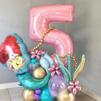 24pcsSet Ariel Balloon 3240inch Silver Number Foil Balloon Girl Birthday Baby Shower Party Decoration Supplies