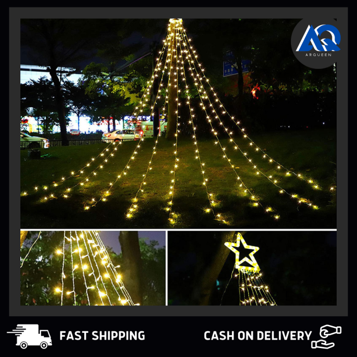 ARQUEEN LED Star Waterfall Holiday Lights, Christmas Lights Lazada PH