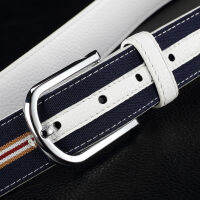 Mens belts for young Korean casual fashion pin buckle leather belts for young men and students trendy nd design trousers