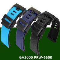 สายรัด Ruer สำหรับ Fo Casio แปดเหลี่ยม GA 2000 GA-2000-1A2กันน้ำสายรัดข้อมือสร้อยข้อมือซิลิโคนสปอร์ต24มม.