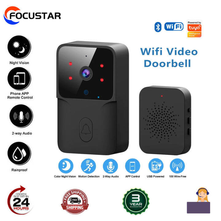 WiFi Doorbell Home Tuya WiFi Wireless Doorbell DC AC Battery Powered