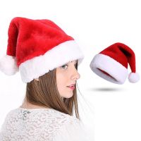 Red Christmas Hats Adult Kids Thicken Warm Xmas Merry Christma Decor Gift New Year Supplies Party Decoration