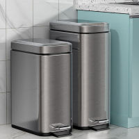 Stainless Steel Step Trash Can Garbage Bin for Kitchen and Bathroom Silent Trash Bin Home Waterproof Waste Bin 5L8L