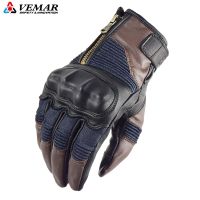 Classic Motorcycle Jean Gloves Breathable Leather Men Summer Touch Screen Motocross Motorcycle Off-Road Moto Racing Gloves M-XXL