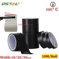 □◕ 10M Film High Temperature Resistant PTFE Tape Black/White For Electric Shading Waterproof White Viscous Tape Thick 0.13mm .018mm