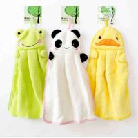 【DT】 hot 【DT】 hot Soft Plush Bath Towel Baby Nursery Hand Towel Cartoon Animal Wipe Hanging Bathing Towel For Children Bathroom