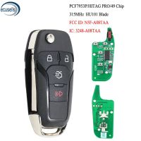 31/4 Ons รีโมกุญแจแบบพลิก Keyless Entry Fob 315Mhz ชิป Id49สำหรับ Ford Fusion 2013-2015 Fcc Id: Hu101 N5f-A08taa