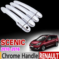 สำหรับ Renault Scenic III 2010 - 2016 Chrome Handle Cover Trim Grand Scenic XMOD 2011 2012 2013 2014 2015อุปกรณ์เสริมรถจัดแต่งทรงผม3