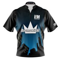 Brunswick DS Bowling Jersey - Design 2106-BR 3D Polo Shirt Zipper Polo