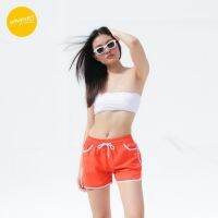 amyours on the beach กางเกงขาสั้นหญิง คุณภาพดี ผ้าไม่บาง แห้งไว ใส่ว่ายน้ำ รุ่น Womens Summer สี fiesta orange