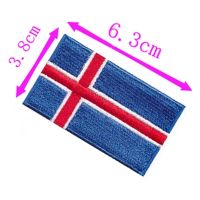 Iceland country flag embroidery patch 6.3cm wide high quality iron on sew on backing/hand craft/Applique/Reykjavik/cool place