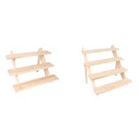 2x Log Ring Display Rack Multi-Layer Earring Earring Display Rack Jewelry Rack Detachable Earring Card 3 &amp; 4