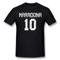 Man ลูกเรือคอเสื้อยืด Diego Maradona 10 Retro ออกแบบเสื้อ T ขนาดใหญ่ผ้าฝ้ายสั้นเสื้อผู้ชาย Tshirt แฟชั่น Unisex teeshirtS-5XL