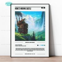 Howl S Moving Castle อะนิเมะโปสเตอร์ Studio Ghibli Hayao Miyazaki Wall Art ภาพวาดผ้าใบพิมพ์ตกแต่งบ้าน