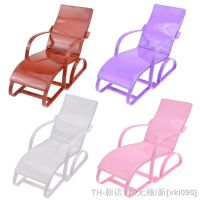 hot【DT】✠﹉  1:6 Scale Dollhouse Swim Deckchair Accessories Blythe Lounge Pink Beach