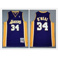 2023NBA Jerseys Los Angeles Lakers No.34 Oneal Basketball Jersey Retro Purple V-Neck