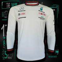 เสื้อยืดแขนยาว T-Shirt long sleeve F1 เสื้อยืดฟอร์มูลาวัน ทีม เมอร์เซเดส เอเอ็มจี ปิโตรนาส #FM0008 รุ่น ลูวิส แฮมิลตัน ไซส์ S-5XL