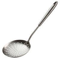 QTCF-304 Stainless Steel Skimmer Strainer Ladle Spoon Colander Mesh Deep Fryer Oil Frying Scoop Noodles Dumpling Sieve Kitchen Tools