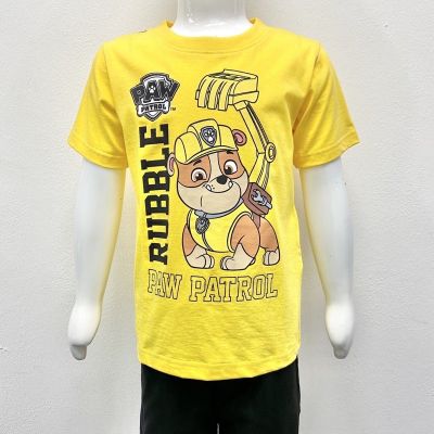 Cartoon Paw Patrol  Mens 100% Cotton Round Neck Anime Short Sleeve T-Shirt