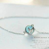 [COD] Cao Shi Douyin same style mermaid foam necklace blue fishtail collarbone chain creative temperament