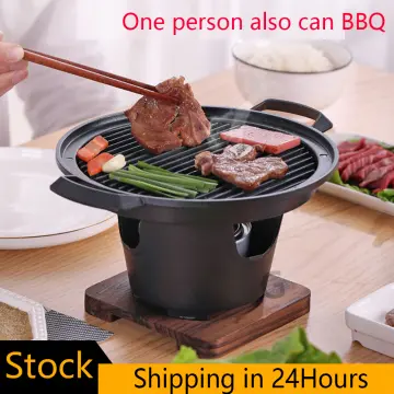 Mini Barbecue Oven Grill Japanese Smokeless Alcohol Stove Wooden