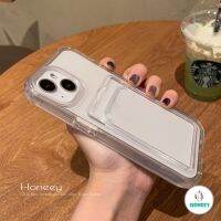 [Small M trend phone case][เคสโทรศัพท์เล็กเทรนด์] กรอบกระเป๋าเก็บบัตรสีลูกอมหรู3 In 1เคสโทรศัพท์แบบใสใช้ได้กับ iPhone 11 Pro Max 13 12 X XR 8 7 Plus ฝาหลัง TPU นิ่ม