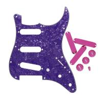 ชุดหมัดของพู Pickguard กีตาร์11หลุมปิดขดลวดเดี่ยวครอบคลุมลูกบิดเคล็ดลับสวิทช์