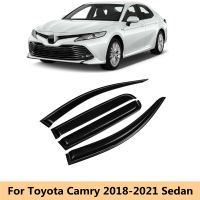 สำหรับ Toyota Camry 2018 2019 2020 2021 2022ซีดานรถด้านข้างหน้าต่าง Visor D Eflector กระจกสำหรับฝนยามสภาพอากาศโล่