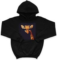 Cartoon 3D Print Kids Sponge Fleece Hoodie - Cute Kids Hoodie - Giraffe Hoodie for Kids