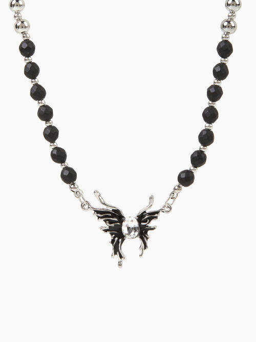 Cider Butterfly Decor Beaded Necklace Lazada.co.th