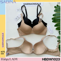 Sabina เสื้อชั้นใน มีโครง ฟองน้ำไม่ดันทรง รุ่น Habpy Non Push รหัส HBDW1023CD สีเนื้อเข้ม HBDW1023BK สีดำ