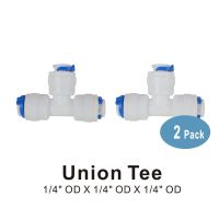 【cw】 2 PACK Tee 1/4 quot; Fittings Connection Parts for Filters and RO Reverse Osmosis Systems