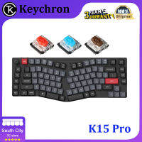 Keytron แกนหมุน K15โหมดบลูทูธคู่หมุนแคระ75% ปุ่มที่เหมาะกับสรีระคีย์บอร์ดแบบกลไกรูปอลิซ