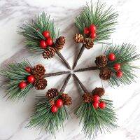 【cw】 10PcsSimulationPine Picks Stems ArtificialNeedlePlant for XmasHomeHanging Pendant ！
