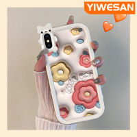 เคส Chenyyka สำหรับ iPhone X Xs Xr Xs Max เคสแฟชั่นลายดอกไม้สายรุ้งสีสันสดใสเลนส์กล้องถ่ายรูปป้องกันสัตว์ประหลาดน้อยน่ารักเคสมือถือกันกระแทกและป้องกันรอยขีดข่วน