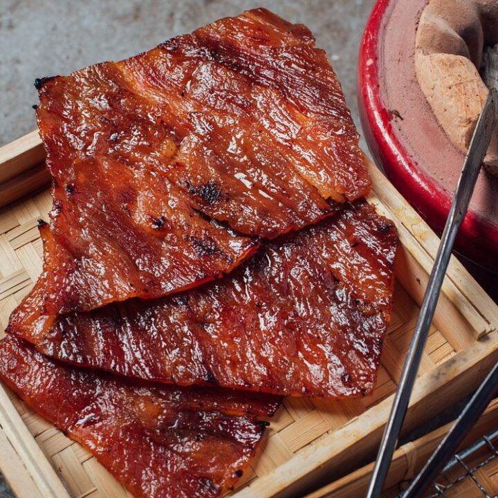 JU XIANG DRIED MEAT 聚香肉干 肉乾 Bakkwa Snack Minced Pork Sliced Pork Bacon ...