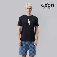 OXGN Logo Regular Fit T-Shirt With Graphic Print for Men (Black)frd