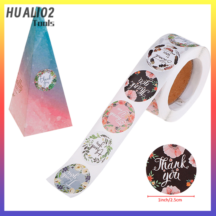 ฉลากลายตราประทับสติ๊กเกอร์ขอบคุณ-huali02-500ชิ้นสำหรับงานแต่งงานปาร์ตี้อัลบั